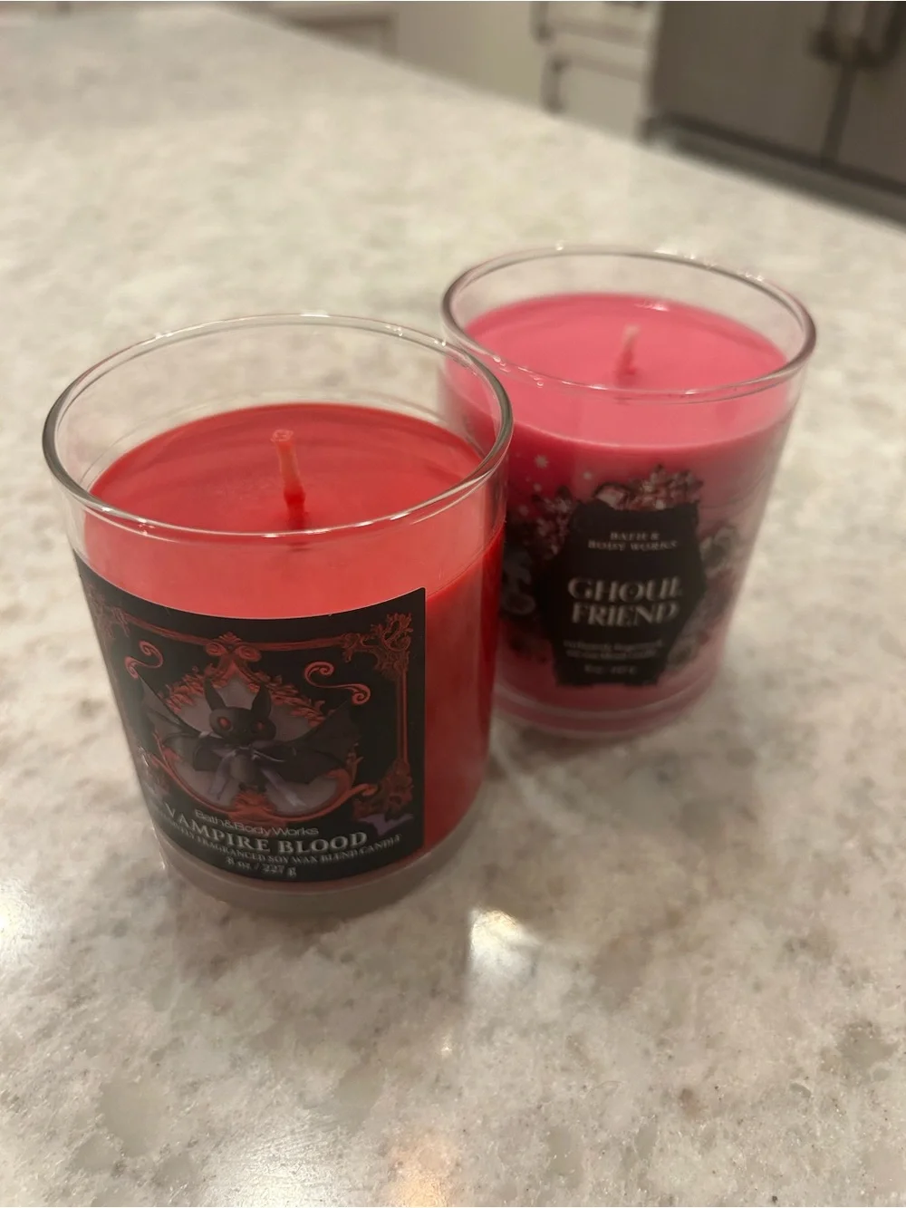“New” Bath & Body Works Vampire Blood & Ghoul Friend Single Wick Candles 8 oz
